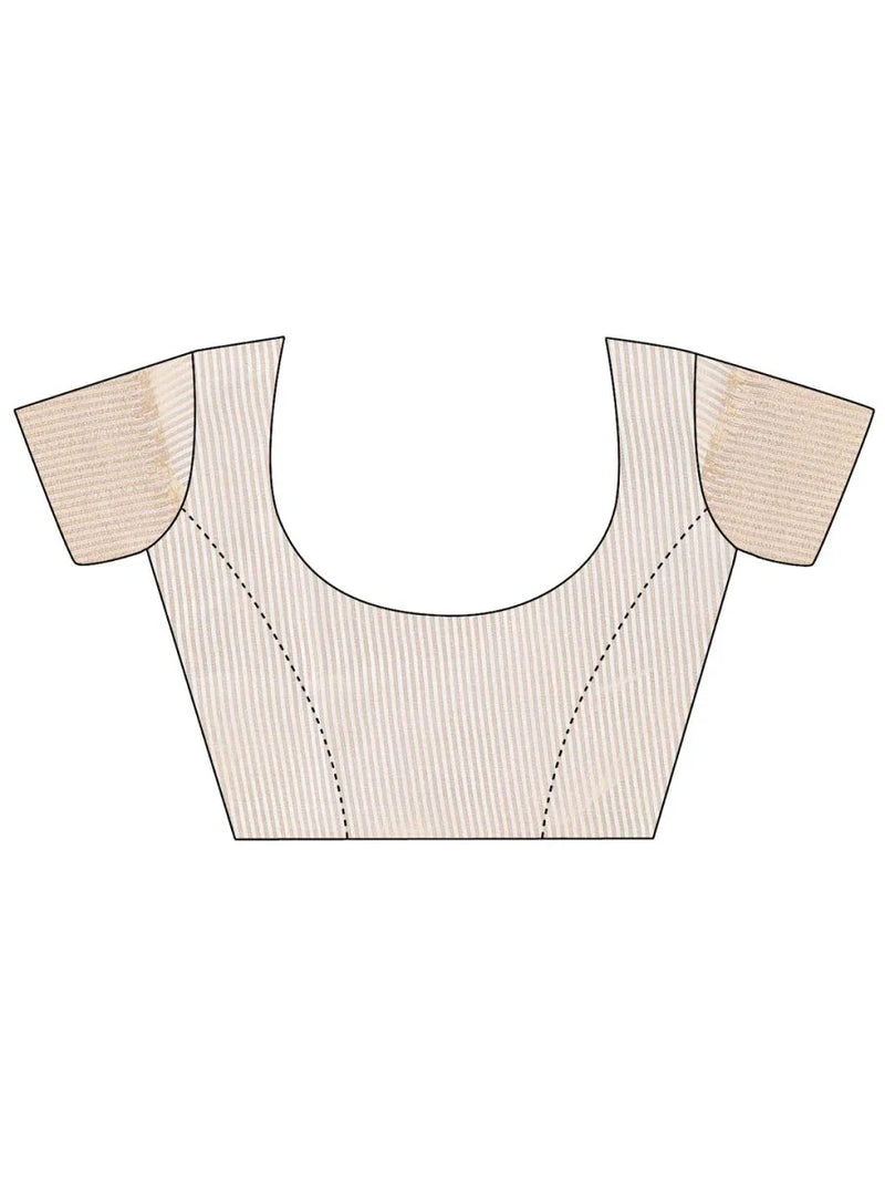 Light Green Cotton Saree with Blouse Piece