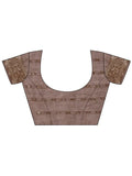 Brown Cotton Saree with Blouse Piece