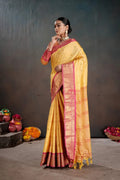 Premium Soft Silk Chitt Pallu Saree with Contrast Blouse