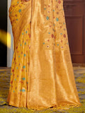 Premium Yellow Banarasi Silk Saree
